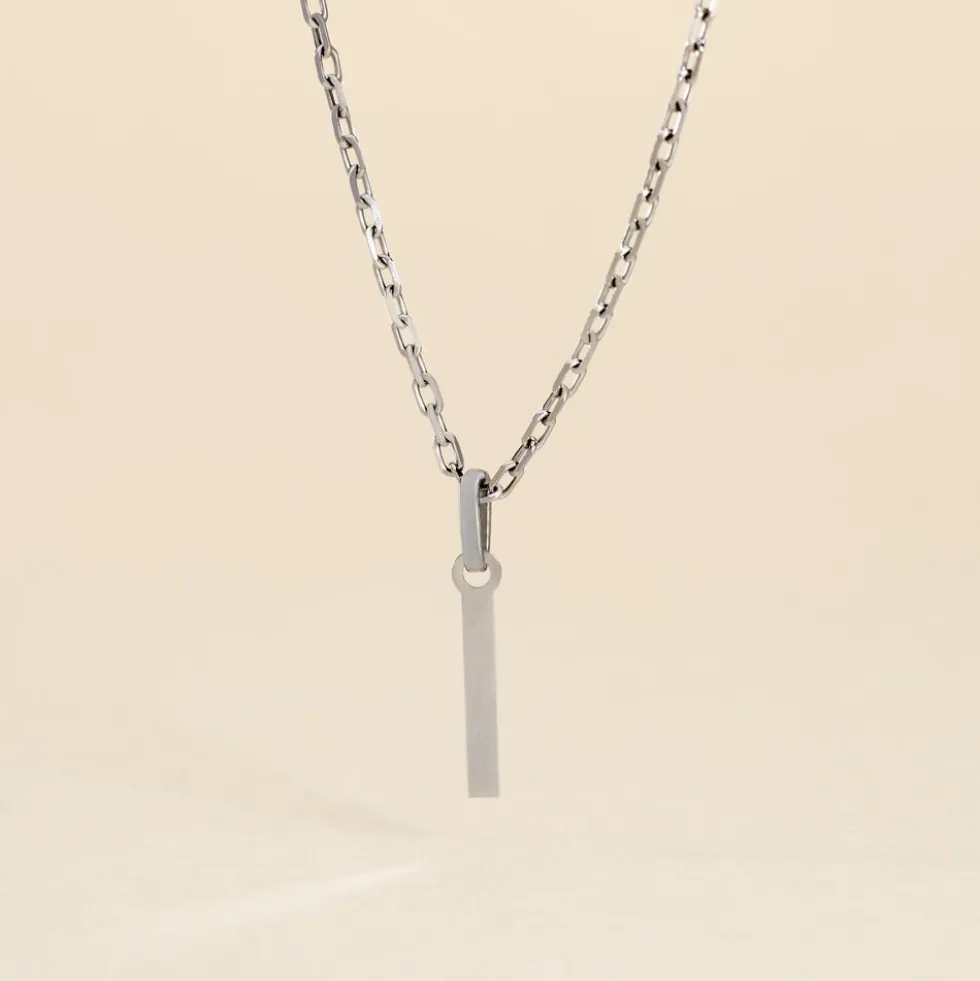 Pendentif Ionia Lettre Or Blanc