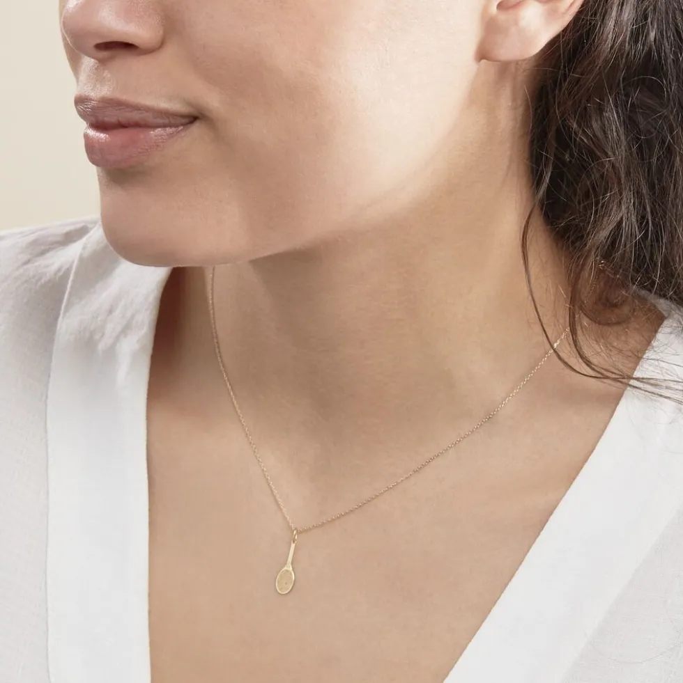 Pendentif Julius Sport Tennis Or Jaune