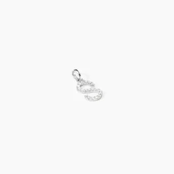 Pendentif Klementine Or Blanc Oxyde De Zirconium