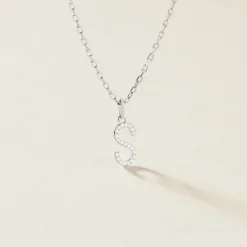Pendentif Klementine Or Blanc Oxyde De Zirconium