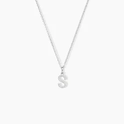 Pendentif Klementine Or Blanc Oxyde De Zirconium