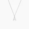 Pendentif Klementine Or Blanc Oxyde De Zirconium