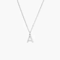 Pendentif Klementine Or Blanc Oxyde De Zirconium