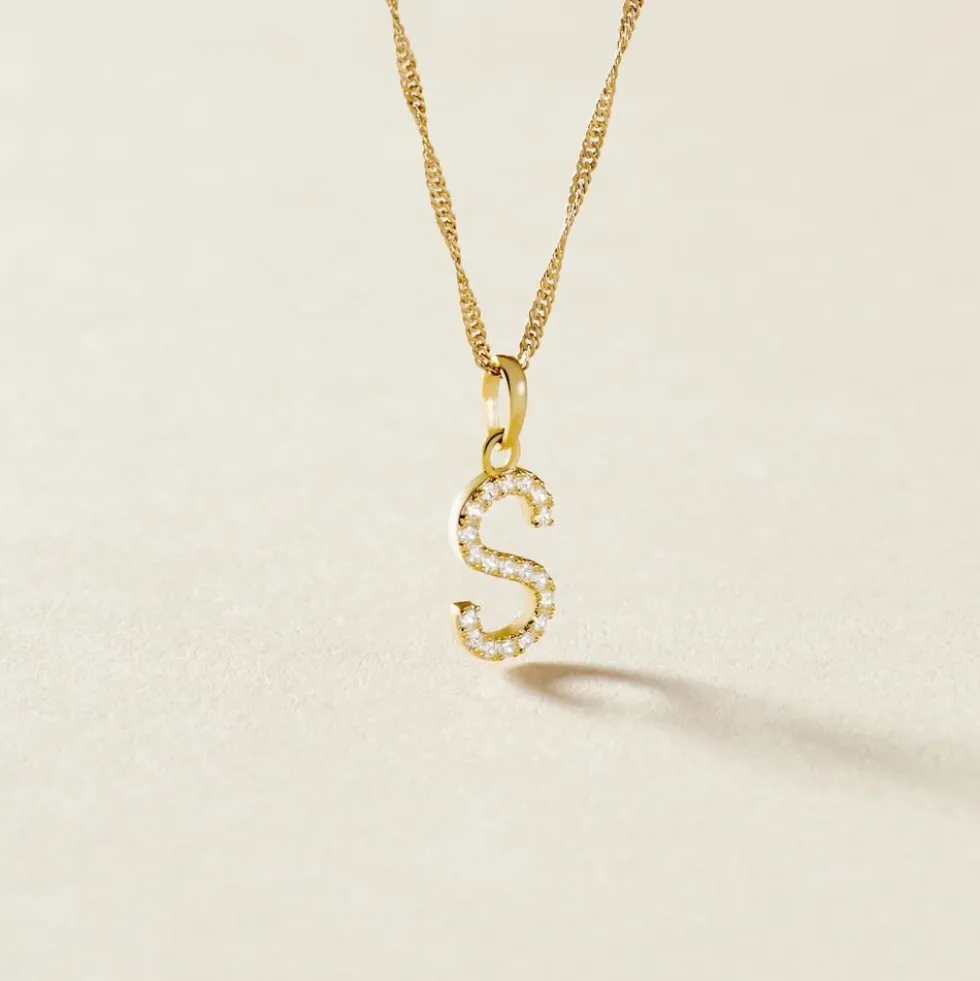 Pendentif Klementine Or Jaune Oxyde De Zirconium