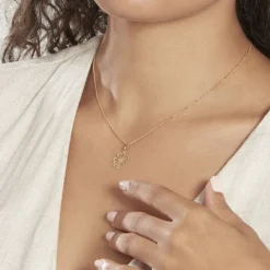 Pendentif Koulmia Trefle Or Jaune