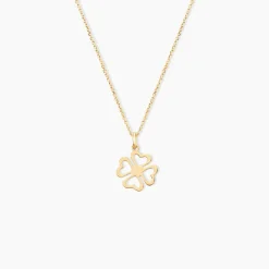 Pendentif Koulmia Trefle Or Jaune