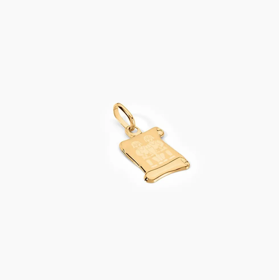 Pendentif Lamie Zodiaque Parchemin Or Jaune
