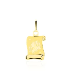 Pendentif Lamie Zodiaque Parchemin Or Jaune