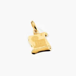 Pendentif Lamie Zodiaque Parchemin Or Jaune