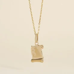 Pendentif Lamie Zodiaque Parchemin Or Jaune