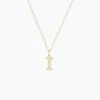 Pendentif Lettre I Or Jaune Oxyde