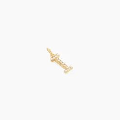 Pendentif Lettre I Or Jaune Oxyde