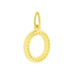 Pendentif Lettre O Or Jaune Oxyde
