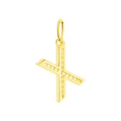 Pendentif Lettre X Or Jaune Oxyde