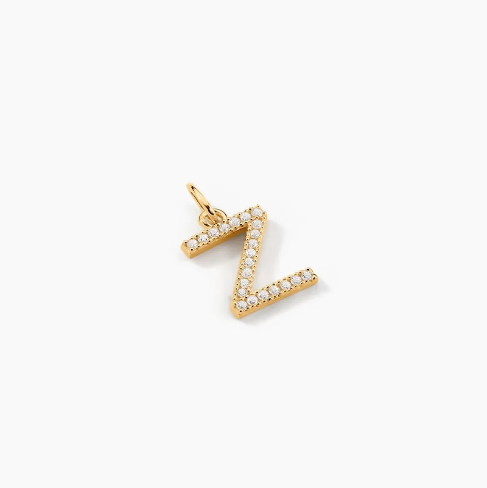 Pendentif Lettre Z Or Jaune Oxyde