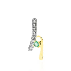 Pendentif Loubra Or Jaune Emeraude