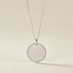 Pendentif Lulu Argent Blanc