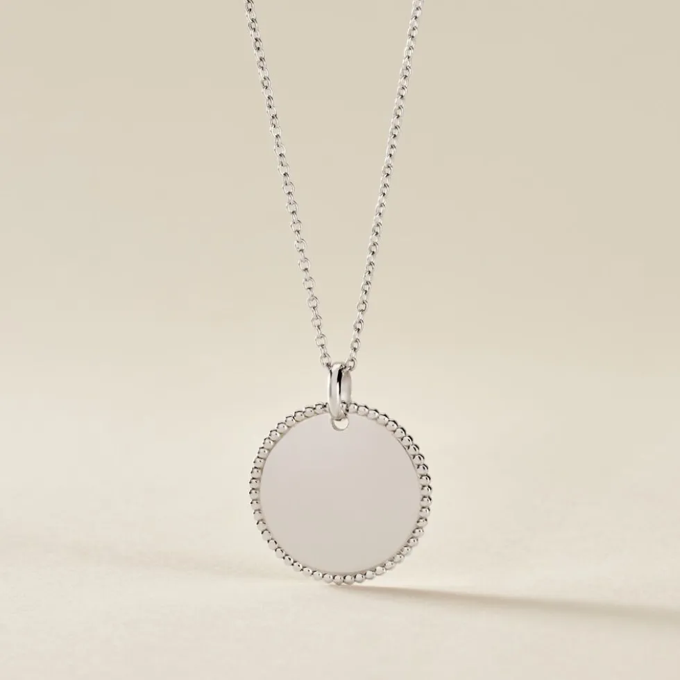 Pendentif Lulu Argent Blanc