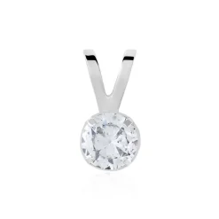Pendentif Mabila Or Blanc Oxyde De Zirconium
