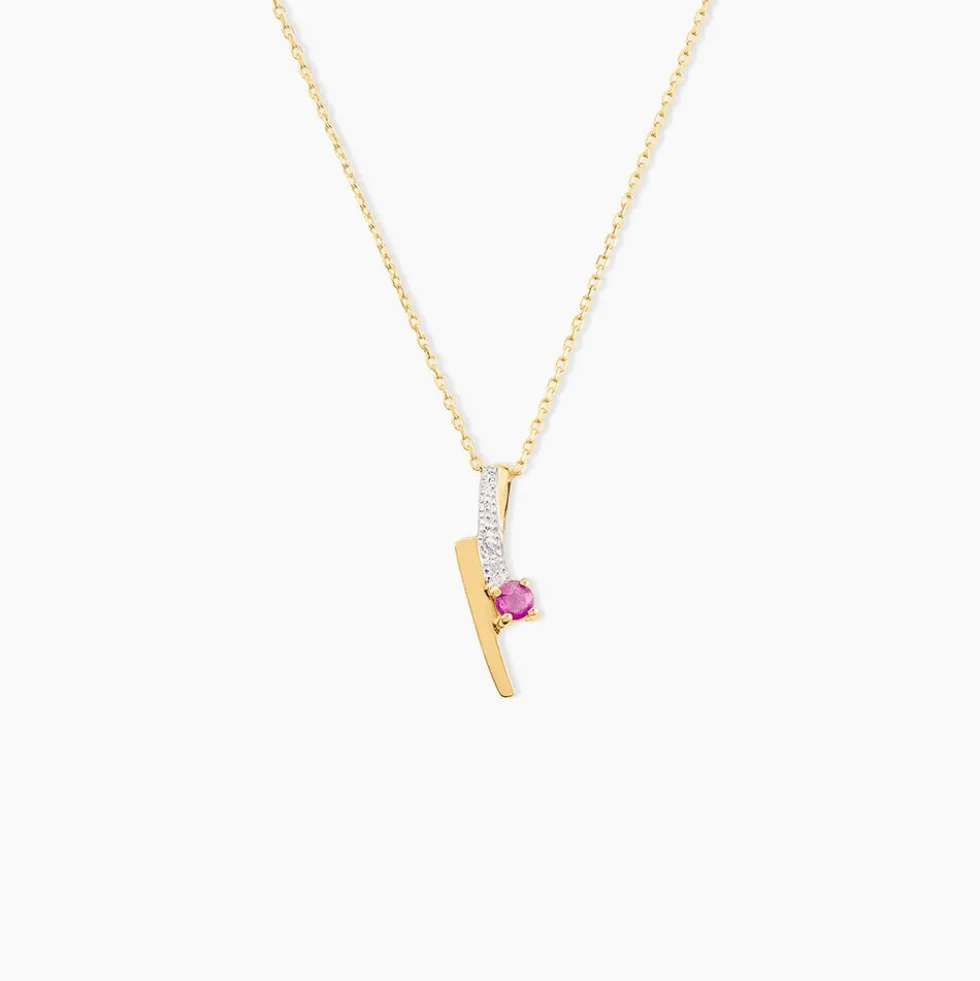 Pendentif Mahya Or Jaune Rubis