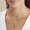 Pendentif Maryame Vierge A L'enfant Ovale Or Jaune
