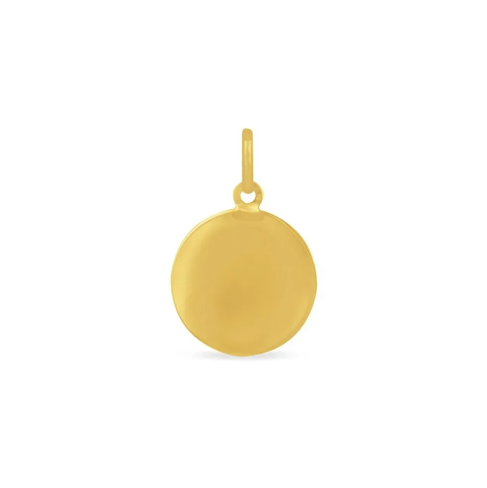 Pendentif Mary Vierge Rond Or Jaune