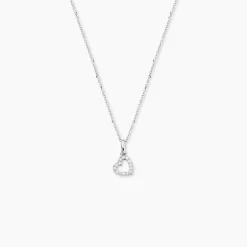 Pendentif Or Blanc Oxyde