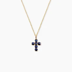 Pendentif Or Jaune Saphir