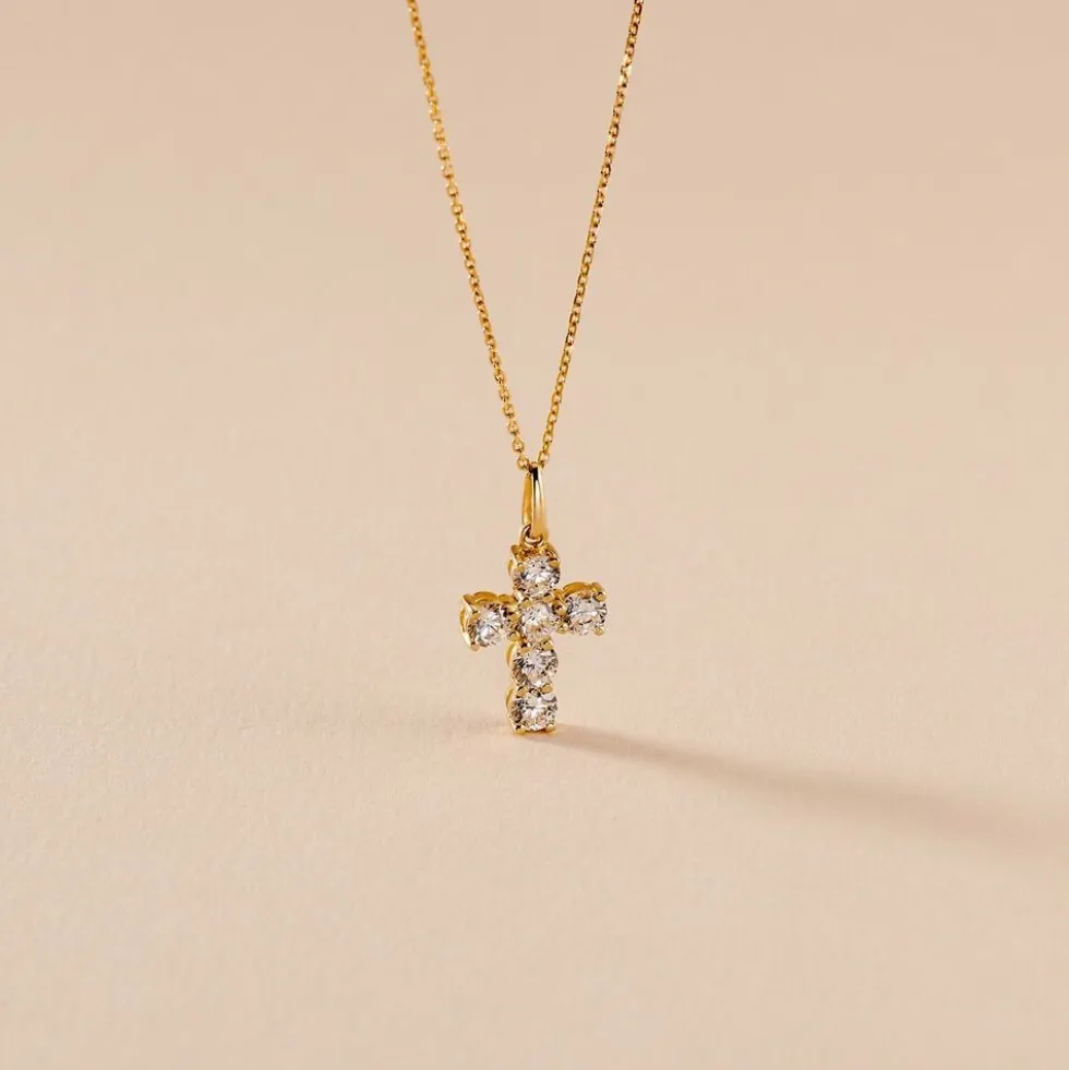 Pendentif Or Jaune Sebastian Oxyde De Zirconium