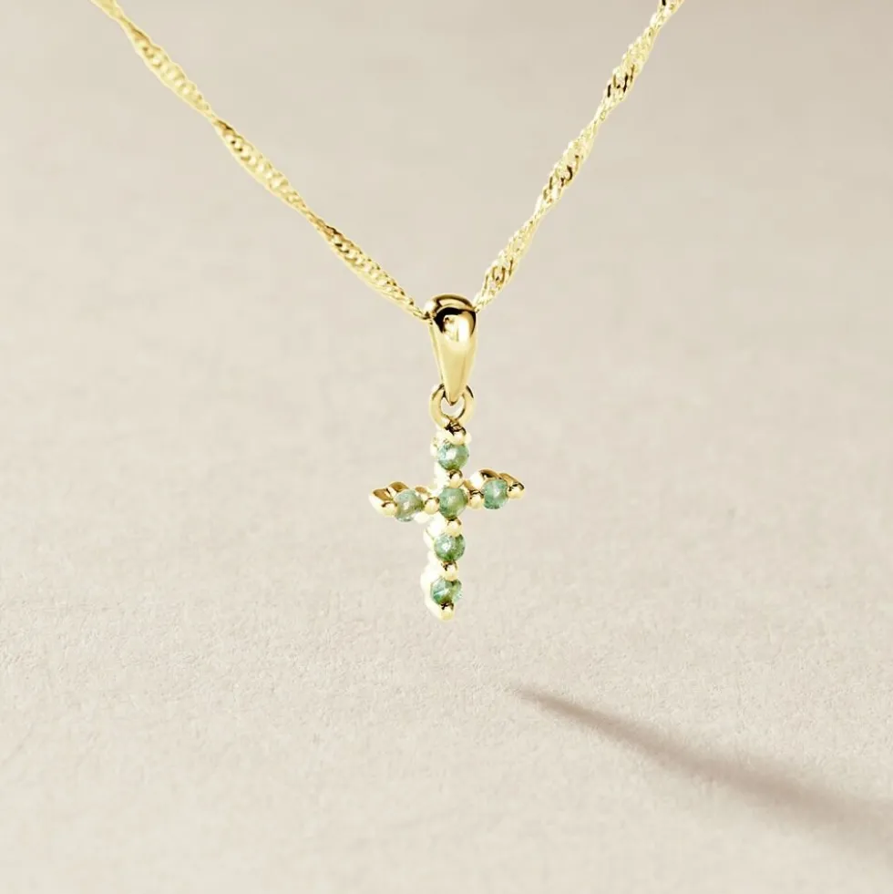 Pendentif Or Jaune Stanley Emeraude