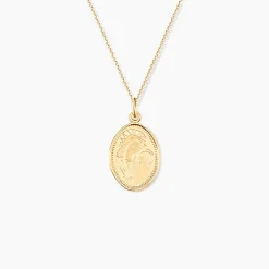Pendentif Or Jaune Vierge A L'enfant