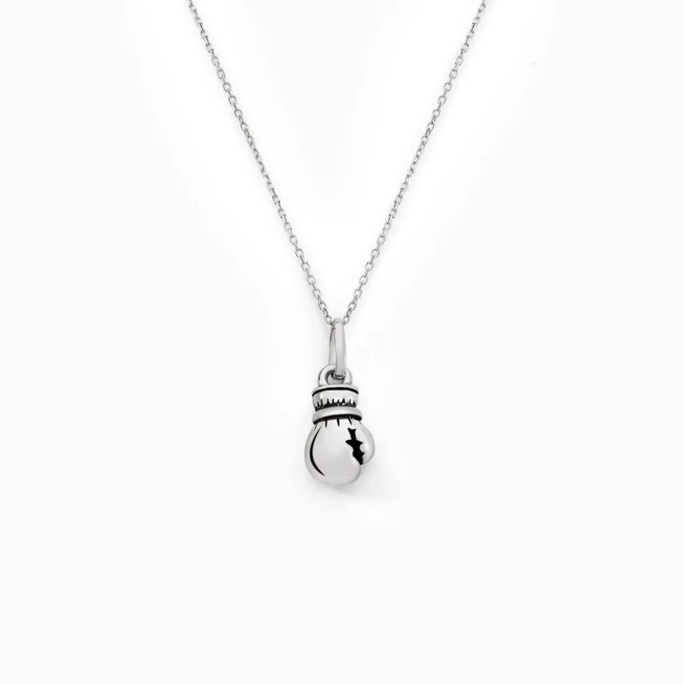 Pendentif Oskar Argent Blanc