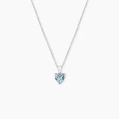 Pendentif Salona Or Blanc Topaze