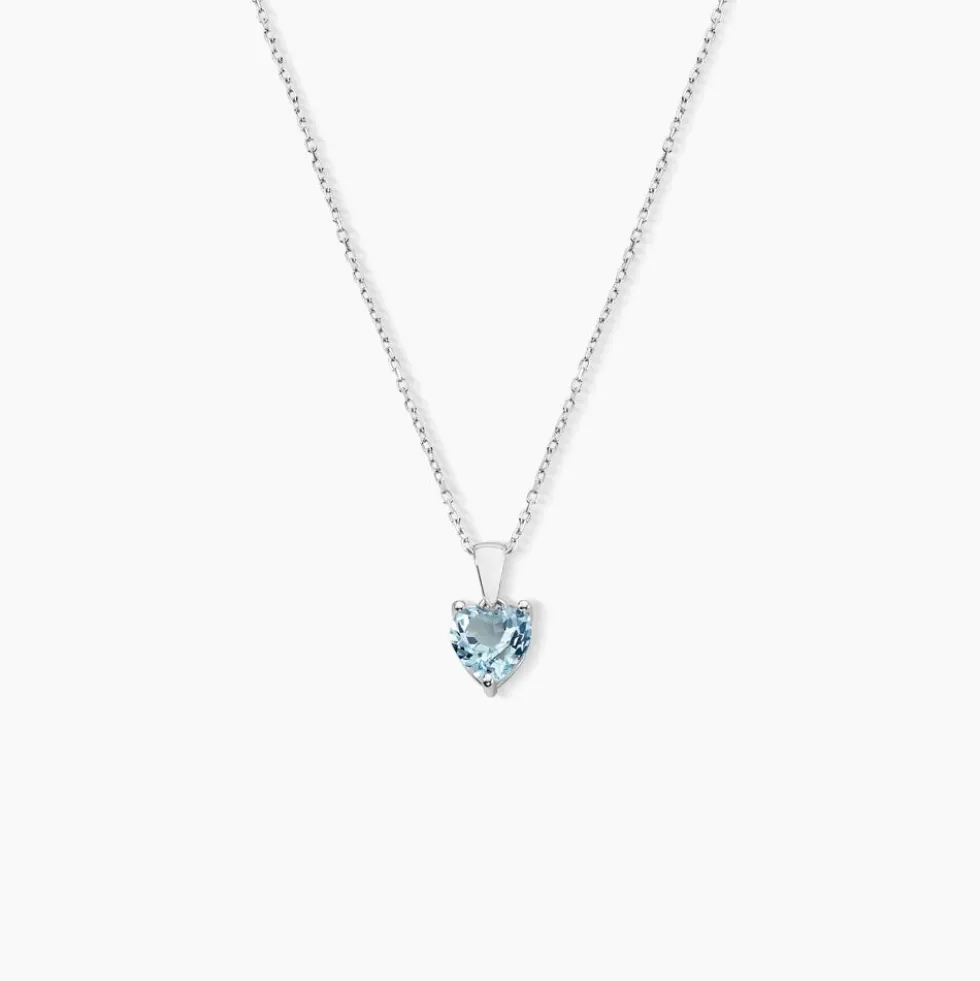 Pendentif Salona Or Blanc Topaze