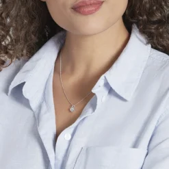 Pendentif Salona Or Blanc Topaze