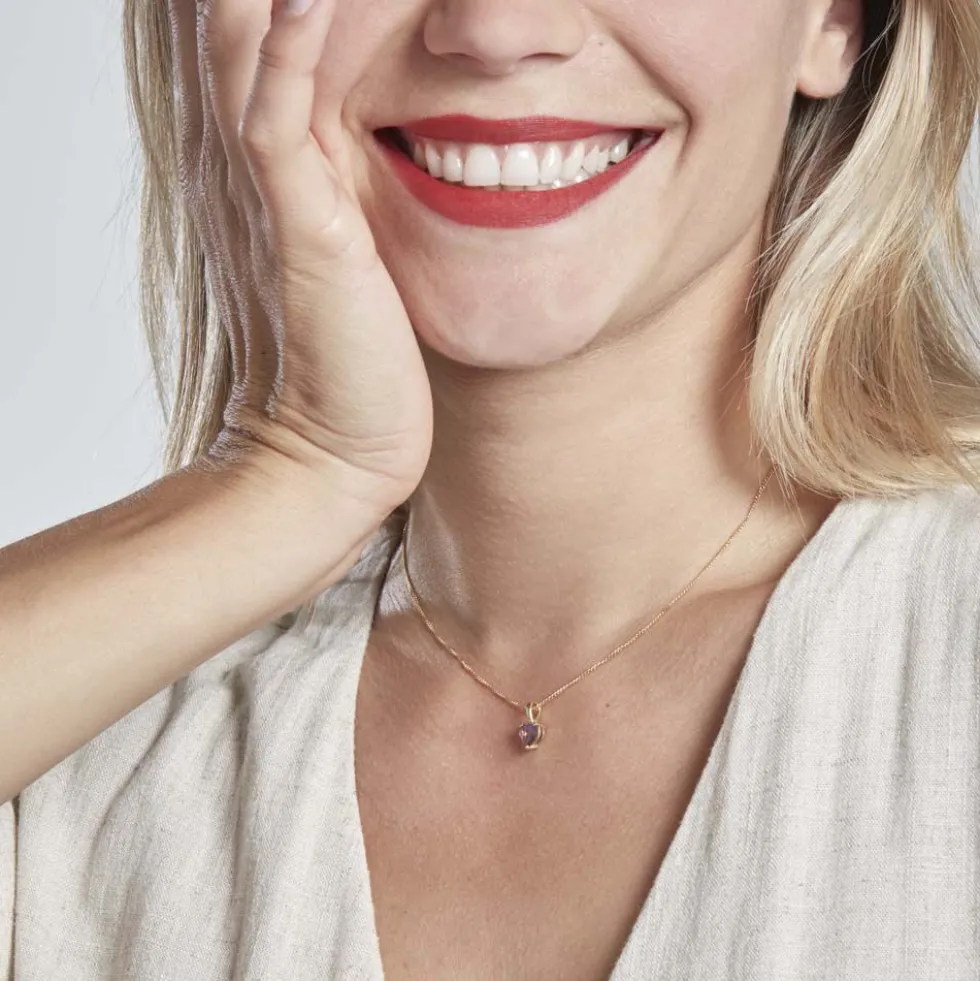 Pendentif Salona Or Jaune Amethyste