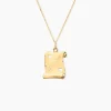 Pendentif Sirona Parchemin Message Or Jaune