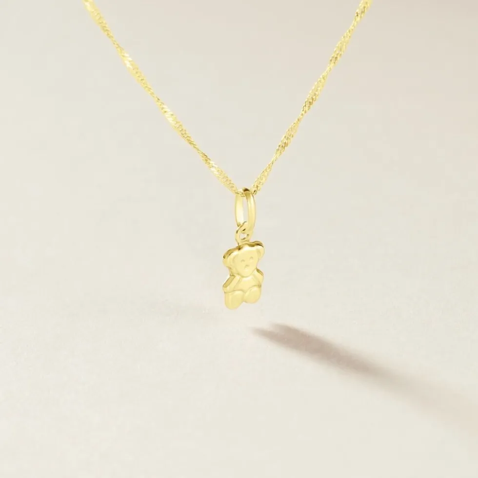 Pendentif Songea Ourson Or Jaune