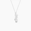 Pendentif Thea Argent Blanc