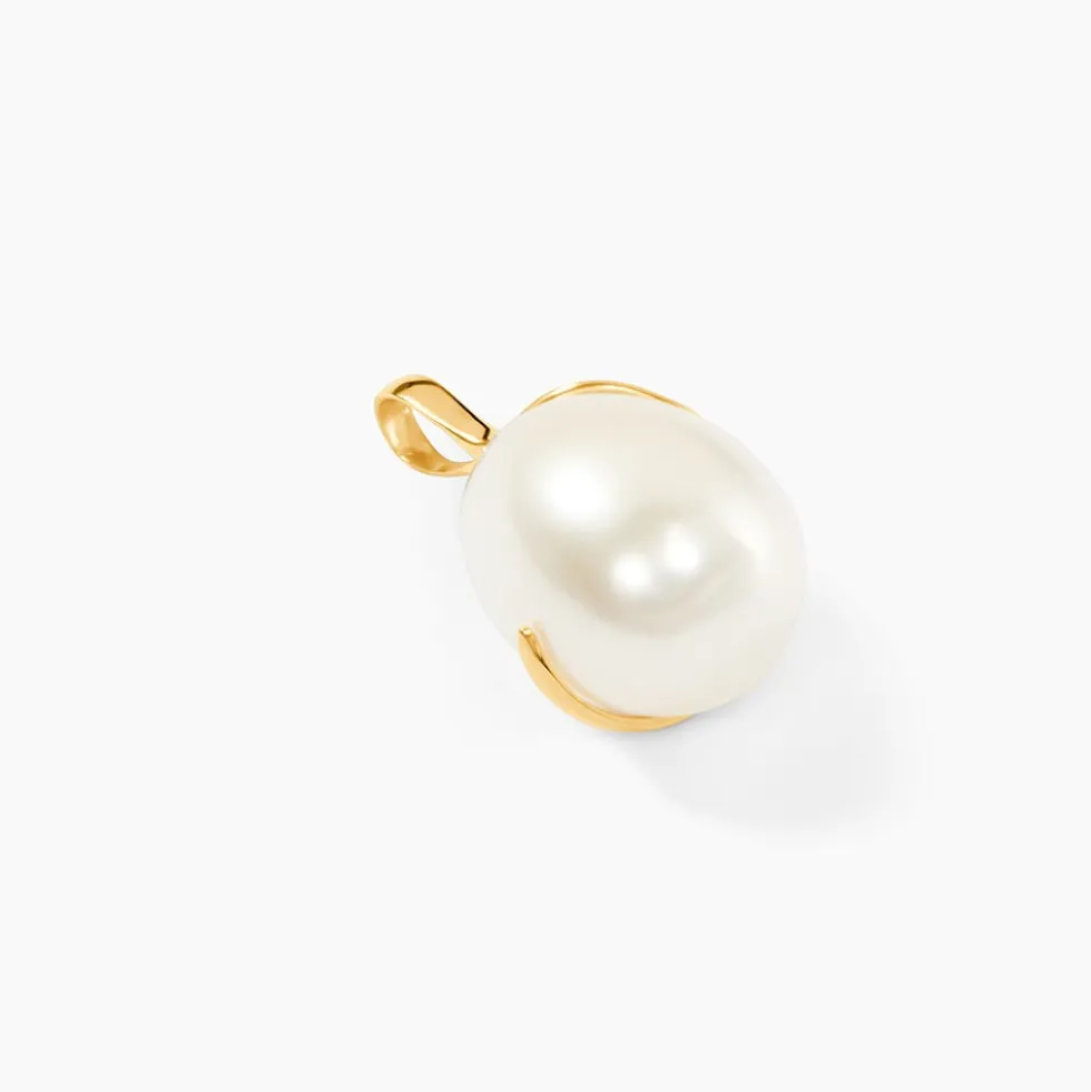 Pendentif Tourbillon Or Jaune Perle De Culture