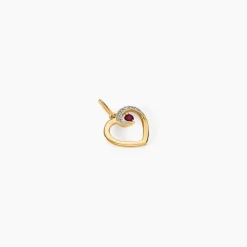 Pendentif Uzma Or Jaune Rubis Diamant