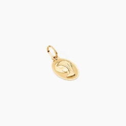 Pendentif Vierge Ovale Or Jaune