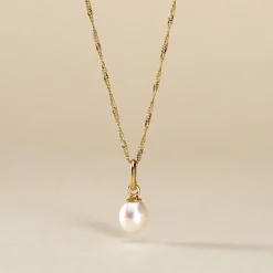 Pendentif Yoela Or Jaune Perle De Culture