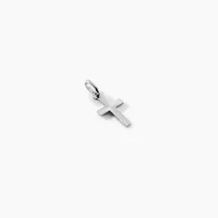 Pendentif Yona Croix Striee Or Blanc