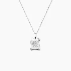 Pendentif Zodiaque Parchemin Argent Blanc