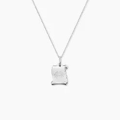 Pendentif Zodiaque Parchemin Argent Blanc