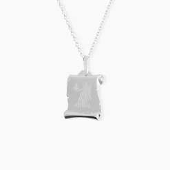 Pendentif Zodiaque Parchemin Argent Blanc