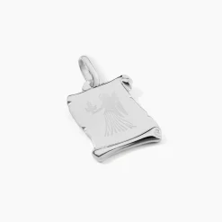 Pendentif Zodiaque Parchemin Argent Blanc