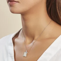Pendentif Zodiaque Parchemin Argent Blanc