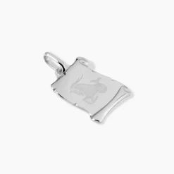 Pendentif Zodiaque Parchemin Argent Blanc
